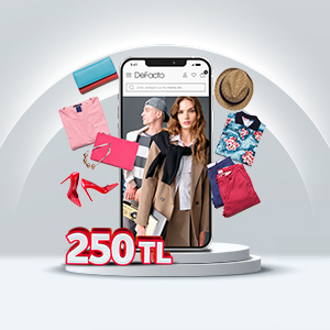 DeFacto Alışverişlerinizde 500 TL ve Üzeri Harcamalara 250 TL İndirim!